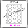 Pages GRANDE ENCAP - 15 Cases - CAPSULES de 44 à 45 mm - Set de 2 Pages Transparentes (346717 ou ENCAP44-45) Leuchtturm