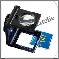 COMPTE-FILS avec LED - Grossissement x5 - Plastique Noir (308008 ou FZ5LED)