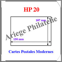 POCHETTES de Protection - HP 20 - CARTES POSTALES MODERNES - 150x107 mm - Paquet de 50 (313007 ou HP20)