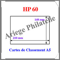 POCHETTES de Protection - HP 60 - CARTES de CLASSEMENT A5 - 148x210 mm - Paquet de 50 (329907 ou HP60)
