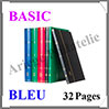 Classeur BASIC - 32 Pages BLANCHES - BLEU (331235 ou L4-16-BL) Leuchtturm