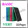 Classeur BASIC - 32 Pages NOIRES - VERT (327381 ou LS4-16-G) Leuchtturm