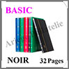 Classeur BASIC - 32 Pages BLANCHES - NOIR (324812 ou L4-16-S) Leuchtturm