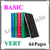 Classeur BASIC - 64 Pages NOIRES - VERT (336412 ou LS4-32-G) Leuchtturm