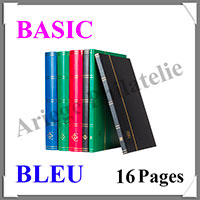 Classeur BASIC - 16 Pages NOIRES - BLEU (335982 ou LS4-8-BL)