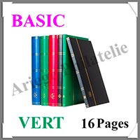 Classeur BASIC - 16 Pages NOIRES - VERT (326594 ou LS4-8-G)