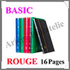 Classeur BASIC - 16 Pages NOIRES - ROUGE (317377 ou LS4-8-R) Leuchtturm
