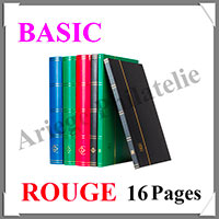 Classeur BASIC - 16 Pages NOIRES - ROUGE (317377 ou LS4-8-R)