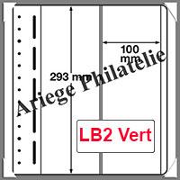 Feuilles LB2VERT - 2 Cases Verticales : 293x100 mm (315141 ou LB2VERT)