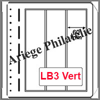 Feuilles LB3VERT - 3 Cases Verticales : 293x60 mm (314235 ou LB3VERT)