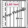 Feuilles LB5VERT - 5 Cases Verticales : 293x37 mm (328195 ou LB5VERT) Leuchtturm