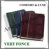 Classeur COMFORT de LUXE - 64 Pages BLANCHES - VERT FONCE - Coins Renforcs (313308  ou LP4-32AMG)
