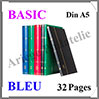 Classeur BASIC - 32 Pages NOIRES -  DIN A5 - BLEU (339365 ou LS2-16-BL) Leuchtturm