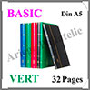 Classeur BASIC - 32 Pages NOIRES -  DIN A5 - VERT (339366 ou LS2-16-G) Leuchtturm