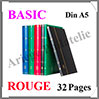 Classeur BASIC - 32 Pages NOIRES -  DIN A5 - ROUGE (339362 ou LS2-16-R) Leuchtturm