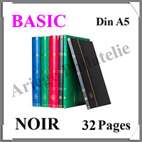 Classeur BASIC - 32 Pages NOIRES -  DIN A5 - NOIR (339367 ou LS2-16-S)
