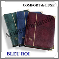 Classeur COMFORT de LUXE - 64 Pages NOIRES - BLEU ROI - Coins Renforcs (341941 ou LSP4-32AMBL)