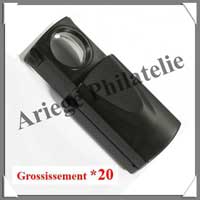 LOUPE de POCHE Rtractable - 1 LED - Grossissement x20  - Lentille 21 mm (321419 ou LU30LED)