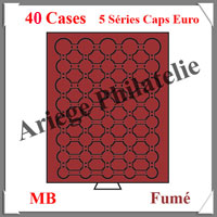 MEDAILLIER Fum - 40 Cases pour Capsules - 5 Sries EURO (309885 ou MBCAPSEURO)