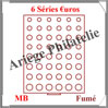 MEDAILLIER Fumé - 48 Compartiments Circulaires - 6 Séries EURO (303198 ou MBEUROR-6) Leuchtturm
