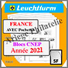 FRANCE 2021 - Blocs CNEP - AVEC Pochettes (N15CNEPSF-21 ou 366820) Leuchtturm