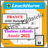 FRANCE 2021 - Timbres Autocollants Professionnels - AVEC Pochettes (N15 PROSF-21 ou 366822) Leuchtturm