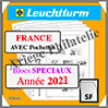 FRANCE 2021 - Blocs 'Edition Spéciale'  - AVEC Pochettes (N15SNSF-21 ou 366821) Leuchtturm