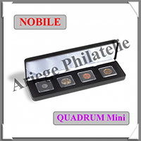 Ecrin NOBILE pour 4 QUADRUM MINI de 38 mm - NOIR (360118 ou NOBILEQM4S)