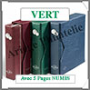 Reliure NUMIS - AVEC Etui assorti - VERT - Avec 5 Pages Monnaies (338788 ou NUMISSETG) Leuchtturm