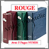 Reliure NUMIS - AVEC Etui assorti - ROUGE - Avec 5 Pages Monnaies (338789 ou NUMISSETR) Leuchtturm