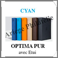Reliure OPTIMA PUR - AVEC Etui assorti - CYAN -  Reliure 1er Prix (359519 ou OPTPURSETC)