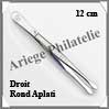 PINCE Philatélie STANDARD 12 cm - Bout DROIT ROND APLATI - 322714 - Pi13 Leuchtturm