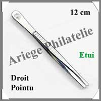 PINCE Philatlie LUXE 12 cm - Bout DROIT POINTU - 310162 - Pi31