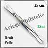 PINCE Philatélie LUXE 15 cm - Bout DROIT PELLE - 330416 - Pi52 Leuchtturm