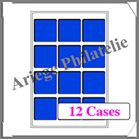 PLATEAUX TAB - BLEU - 12 Cases - 67 mm - Paquet de 2 (357180 ou TAB12-1BL)