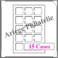 PLATEAUX TAB - BLEU - 15 Cases - 50x50 mm - Paquet de 2 (320714  ou TAB15BL)