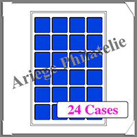 PLATEAUX TAB - BLEU - 24 Cases - 47 mm - Paquet de 2 (324301 ou TAB24BL)