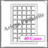 PLATEAUX TAB - BLEU - 40 Cases - 33 mm - Paquet de 2 (302392 ou TAB40BL)