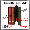 Ensemble ELEGANT - DIN A4 - ROUGE - Reliure avec Etui assorti (1120A4-R) Lindner