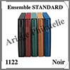 Ensemble STANDARD - NOIR - Reliure avec Etui assorti (1122-S) Lindner