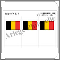 ETIQUETTE Autocollante - DRAPEAU - BELGIQUE (Drapeau 635)