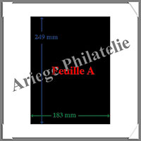 Feuilles INTERCALAIRES - Feuille A - NOIRES - 249x183 mm - Paquet de 100  (802002)