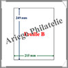 Feuilles INTERCALAIRES - Feuille B - BLANCHES - 249x215 mm - Paquet de 100  (802013) Lindner