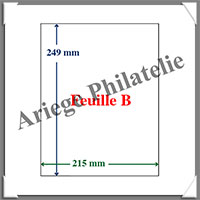 Feuilles INTERCALAIRES - Feuille B - BLANCHES - 249x215 mm - Paquet de 100  (802013)