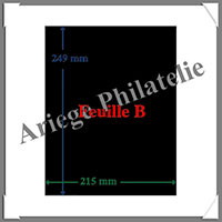 Feuilles INTERCALAIRES - Feuille B - NOIRES - 249x215 mm - Paquet de 100  (802014)
