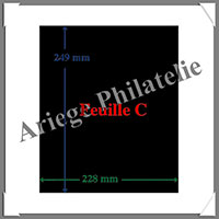 Feuilles INTERCALAIRES - Feuille C - NOIRES - 249x228 mm - Paquet de 100  (802016)