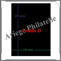 Feuilles INTERCALAIRES - Feuille D - NOIRES - 296x231 mm - Paquet de 100  (802018)