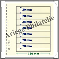 Feuilles NEUTRES - LINDNER dT - 7 BANDES - 189x30, 28, 28, 28, 28, 28 et 28 mm (dT802700)