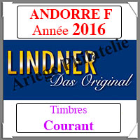ANDORRE Franaise 2016 - Timbres Courants (T124a/08-2016)