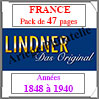 FRANCE - Pack 1849 à 1940 - Timbres Courants (T130) Lindner